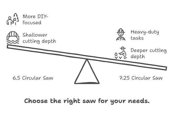 6.5 VS 7.25 Circular Saw