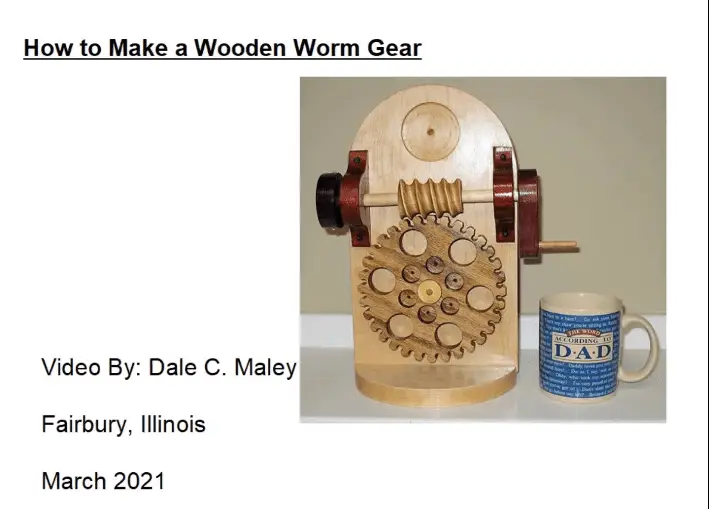 How to Make a Wooden Worm Gear