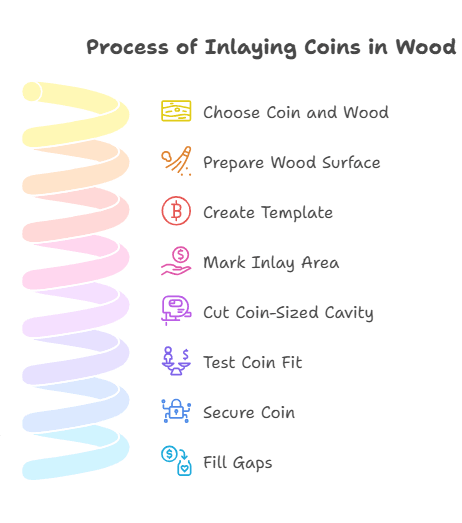 How To Inlay Coins In Wood