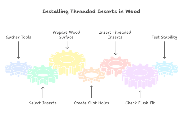 How to Install Threaded Inserts in Wood the Right Way 