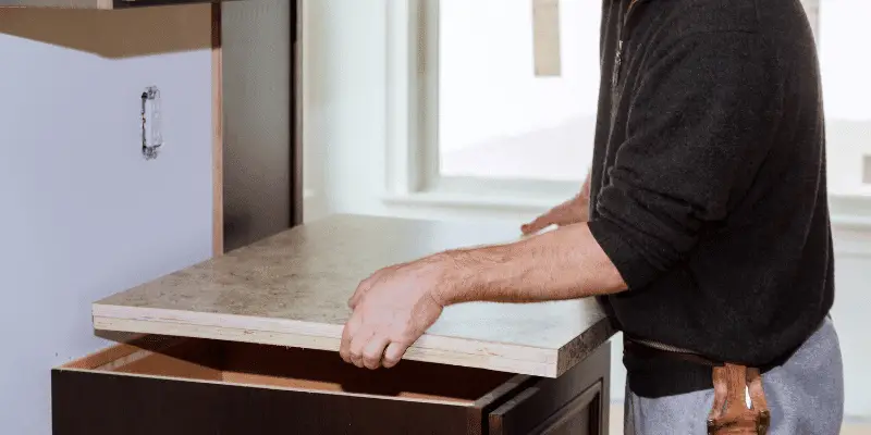 how to cut formica countertop already installed