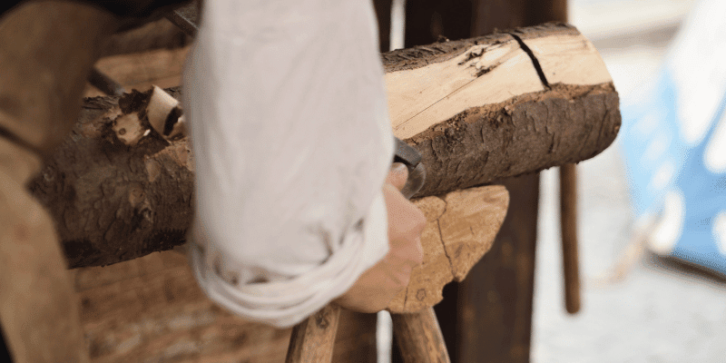 how to remove bark from live edge