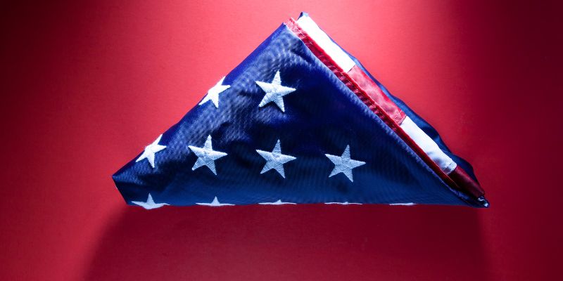 How to  Fold a Flag for a  Shadow Box 