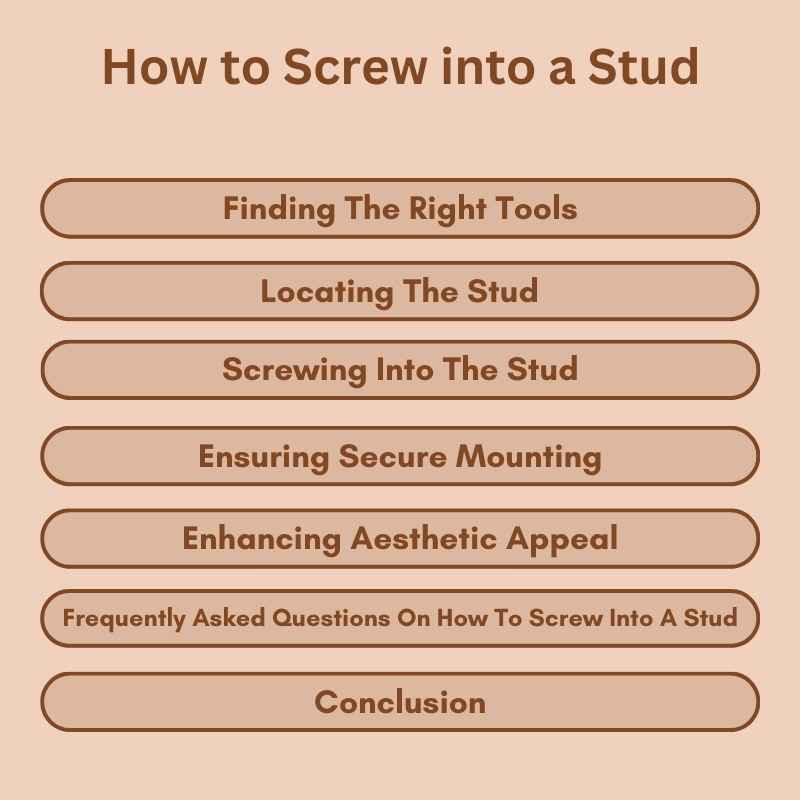 How to Screw into a Stud