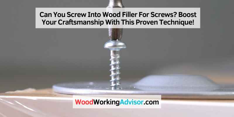 Can You Screw Into Wood Filler For Screws