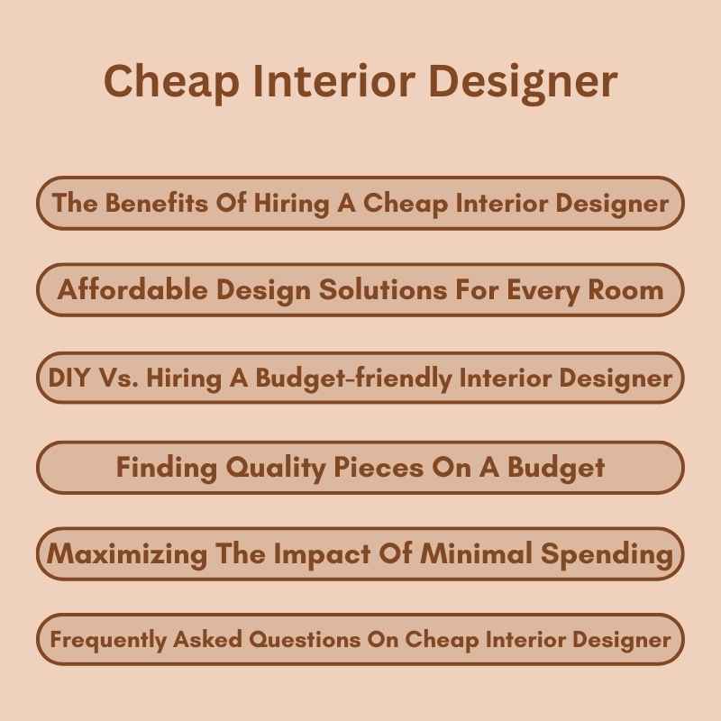 Cheap Interior Designer