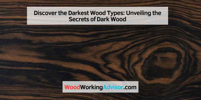 Discover the Darkest Wood Types