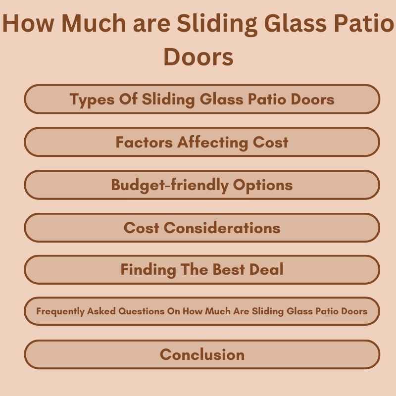 How Much are Sliding Glass Patio Doors