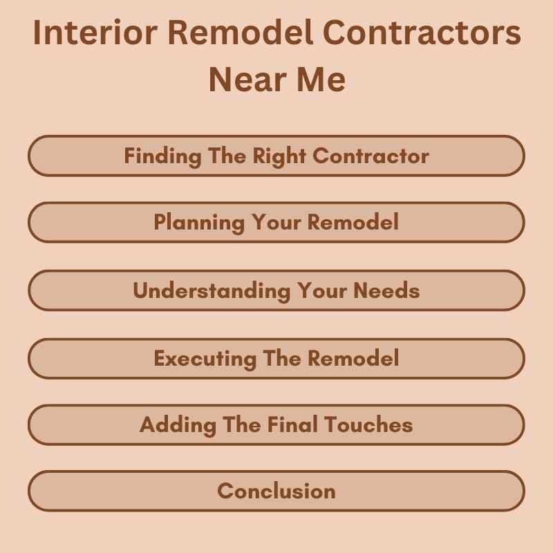 Interior Remodel Contractors Near Me