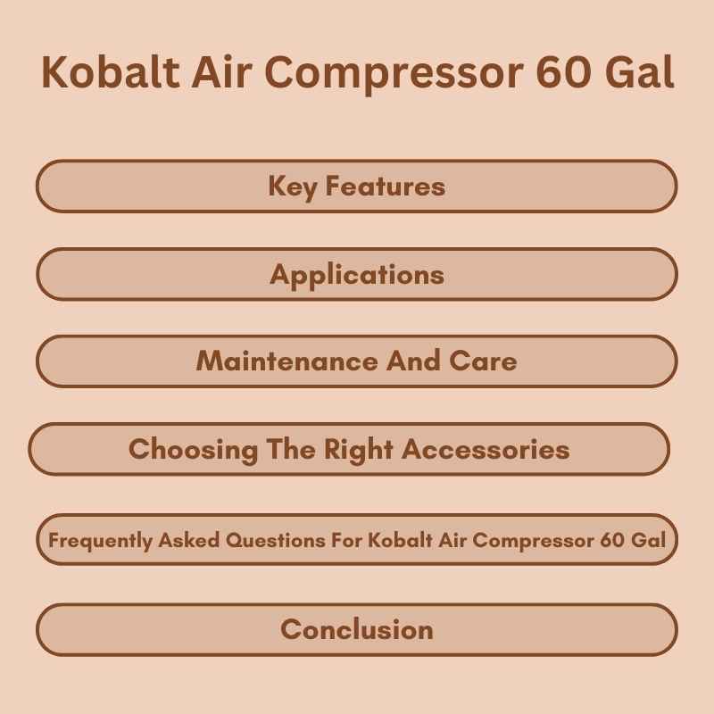 Kobalt Air Compressor 60 Gal