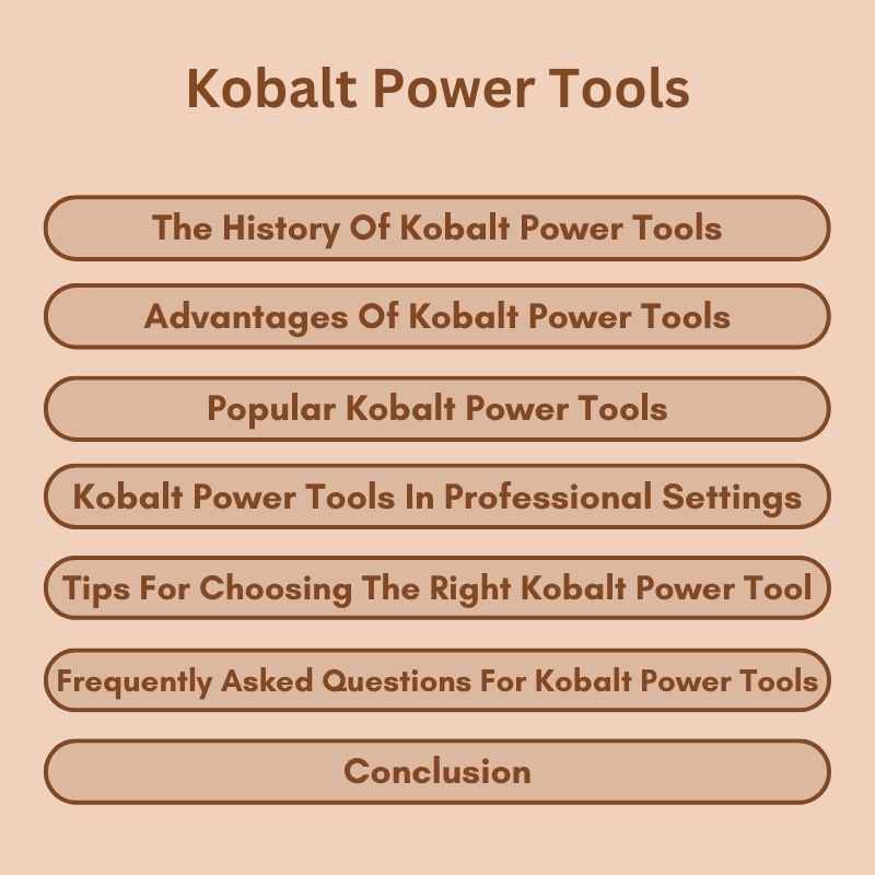 Kobalt Power Tools