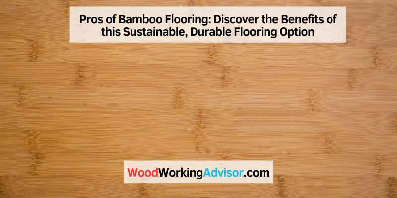 Pros of Bamboo Flooring