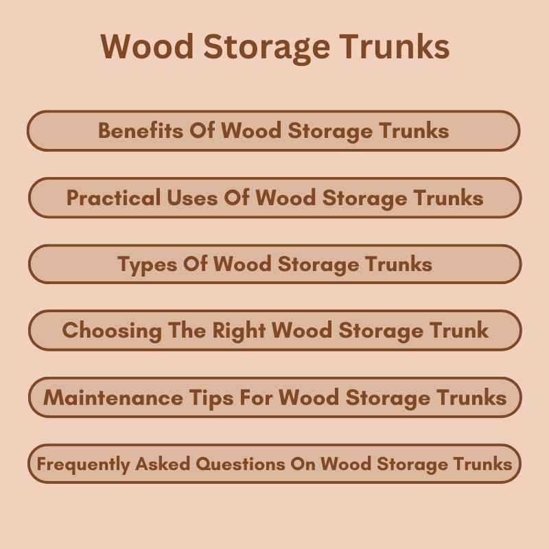 Wood Storage Trunks