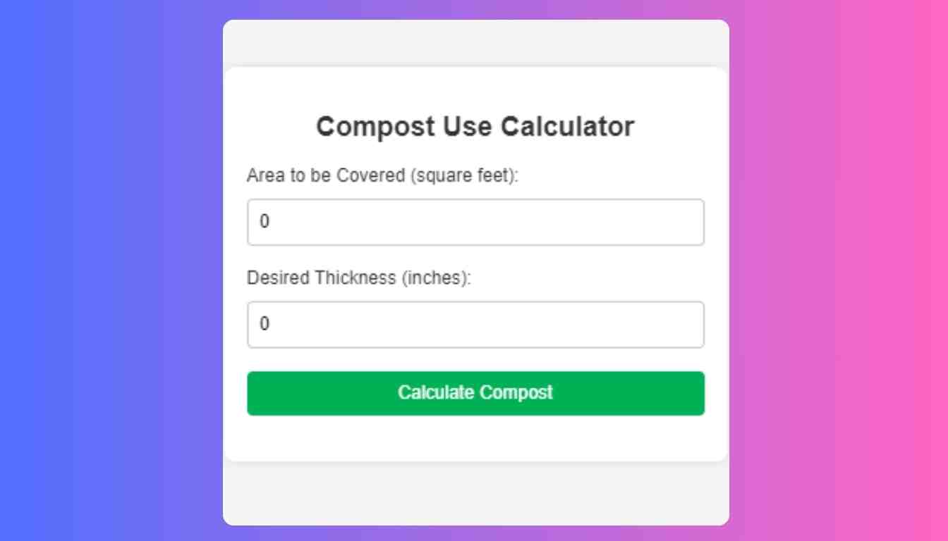 Compost Use Calculator