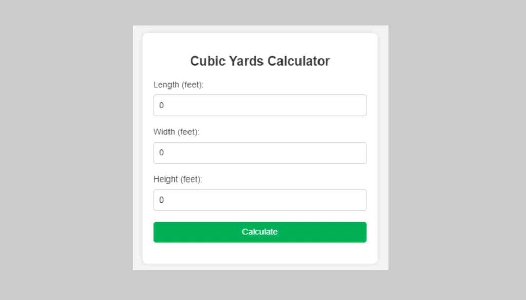 Cubic Yards Calculator Woodworking Advisor