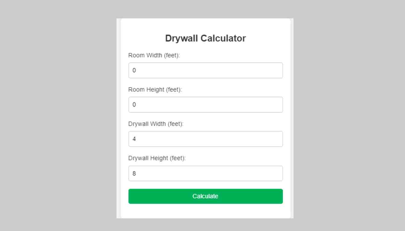 Drywall calculator