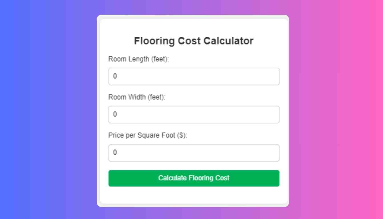 Flooring Cost Calculator