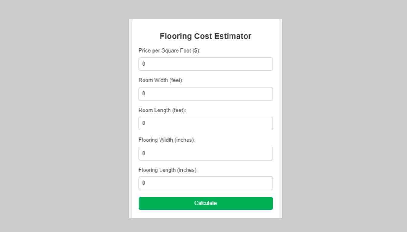 Flooring Cost Estimator