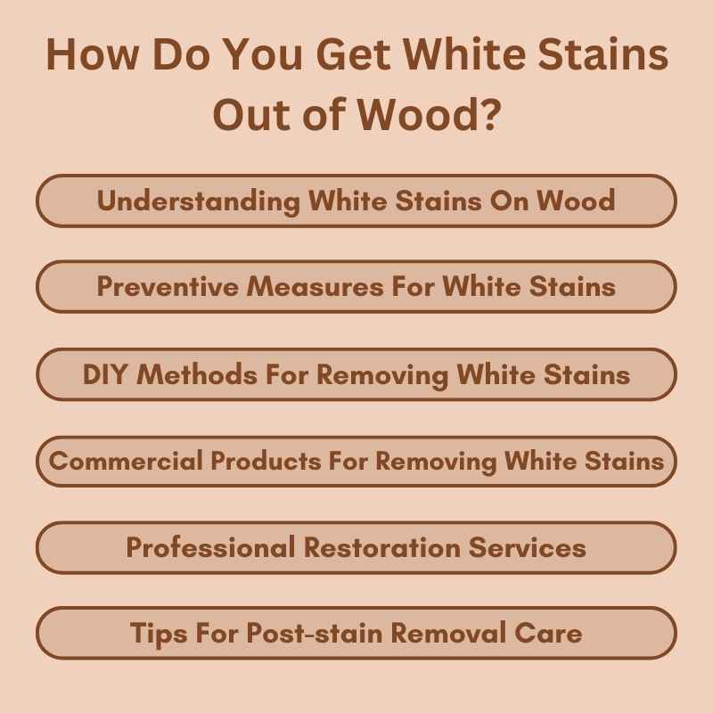 How Do You Get White Stains Out of Wood?