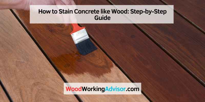 How to Stain Concrete like Wood