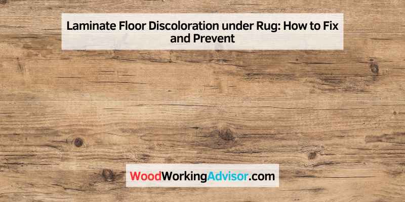 Laminate Floor Discoloration under Rug