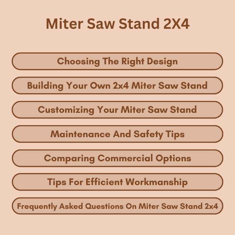 Miter Saw Stand 2X4