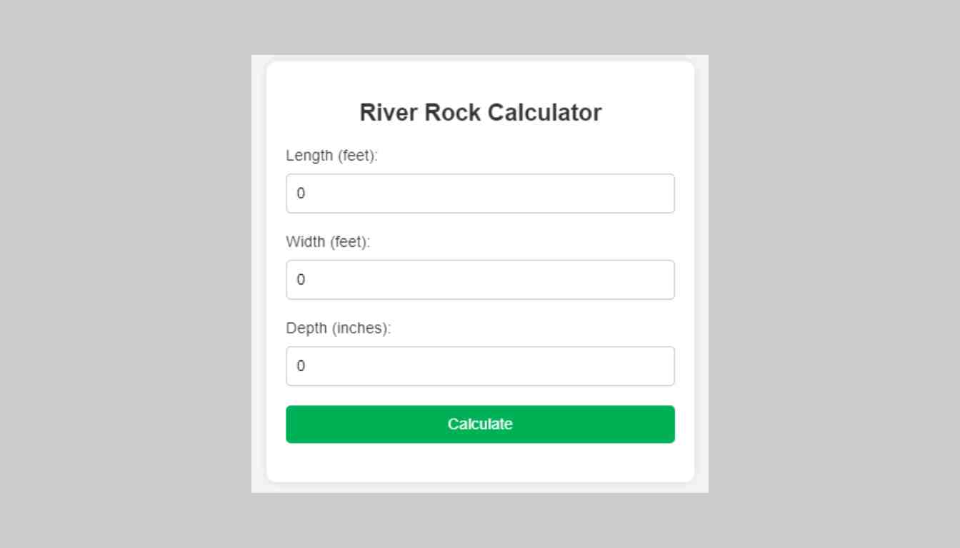 River Rock Calculator