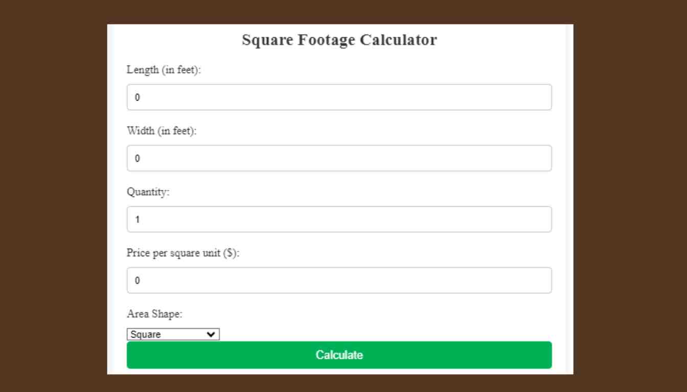 Square Footage Calculator