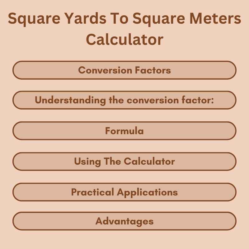 Square Yards To Square Meters Calculator