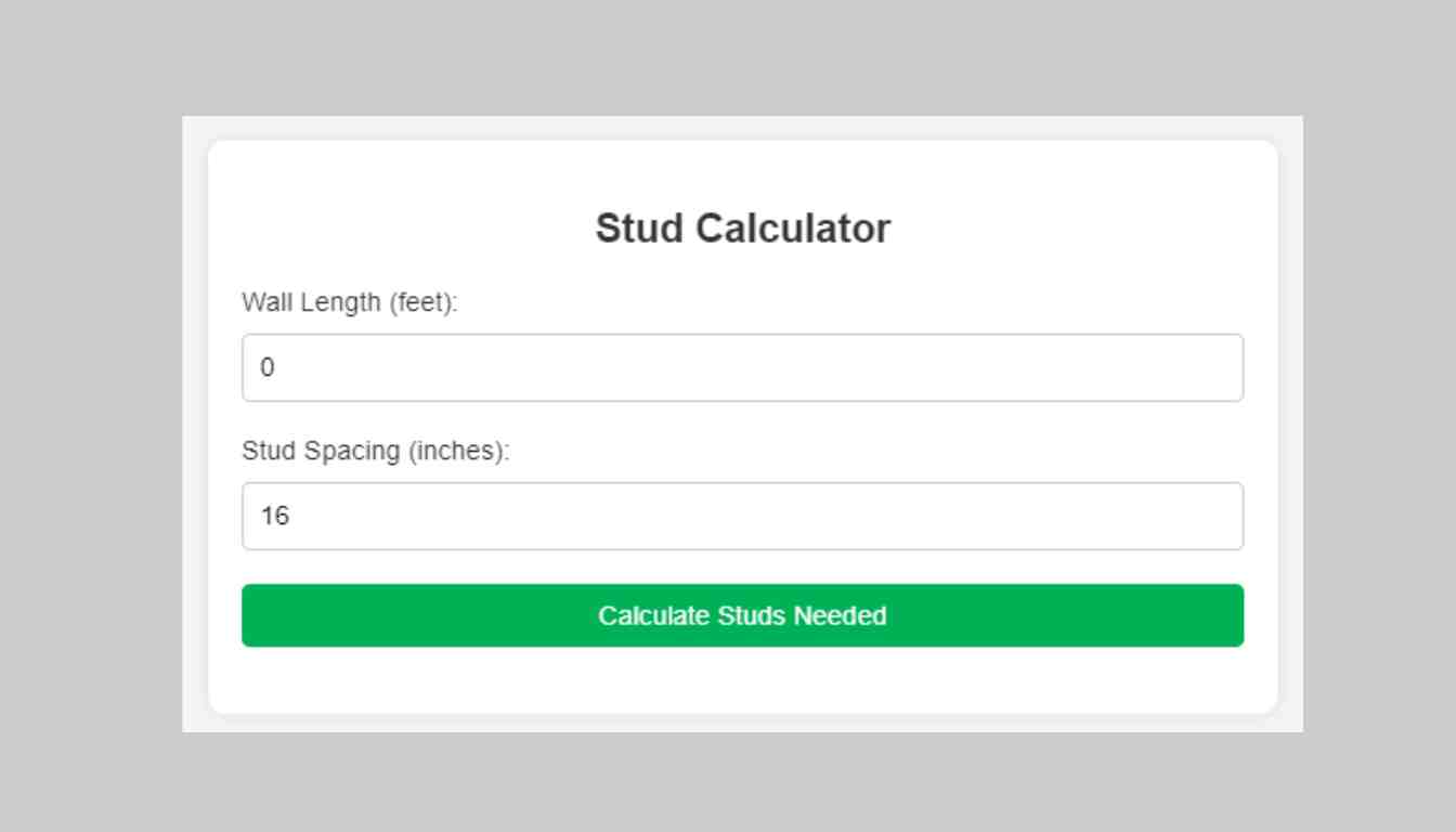 Stud Calculator