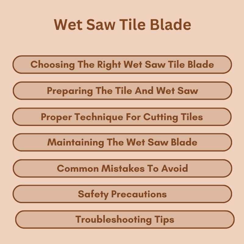 Wet Saw Tile Blade