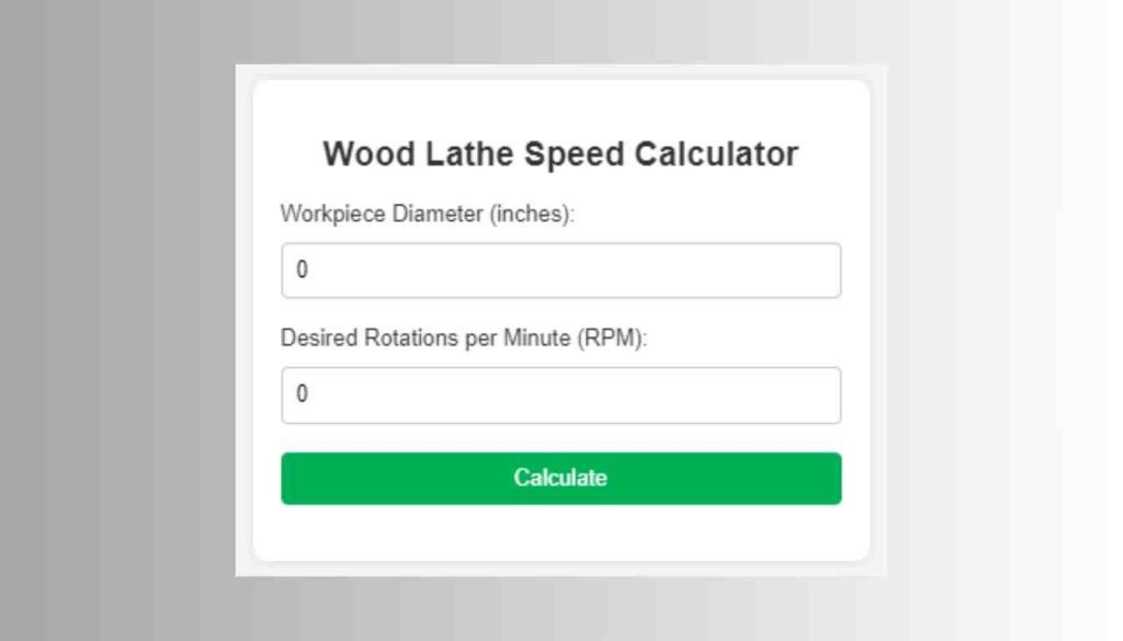 Wood Lathe Speed Calculator Woodworking Advisor