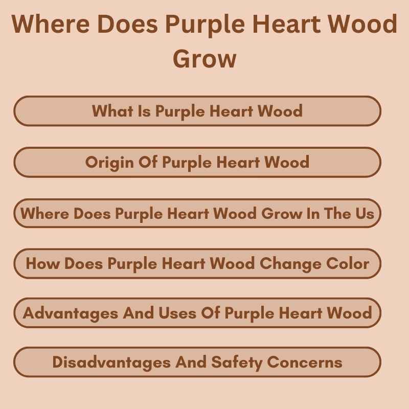 Where Does Purple Heart Wood Grow