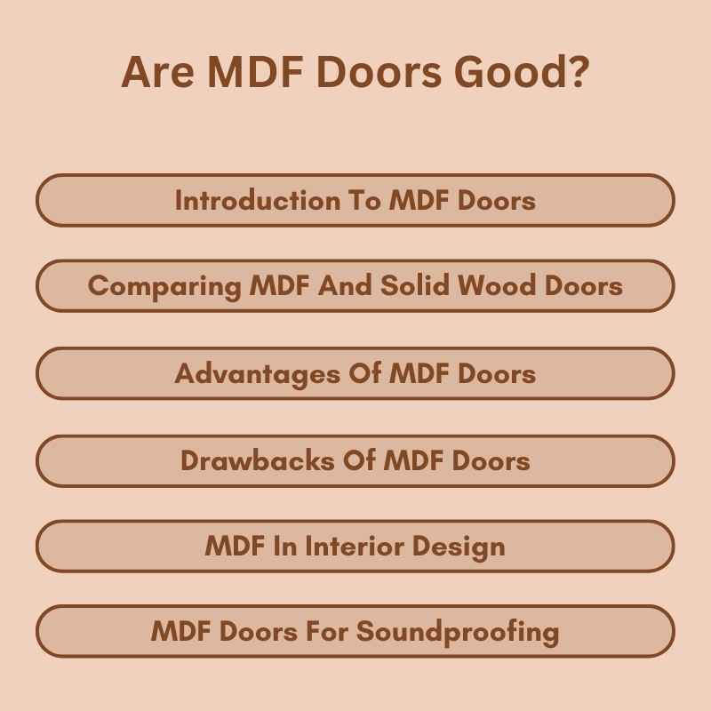 Are MDF Doors Good?