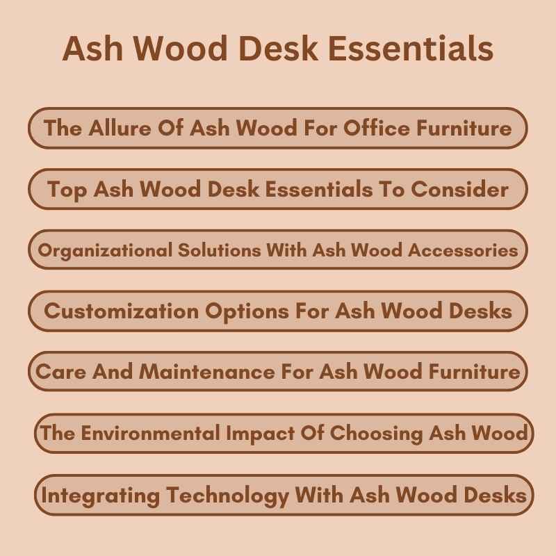 Ash Wood Desk Essentials