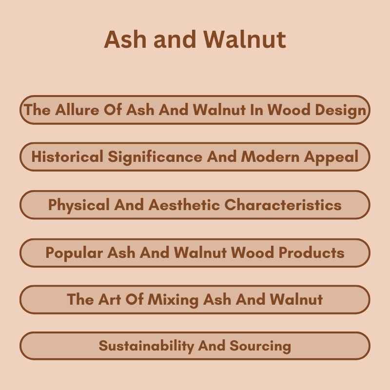 Ash and Walnut