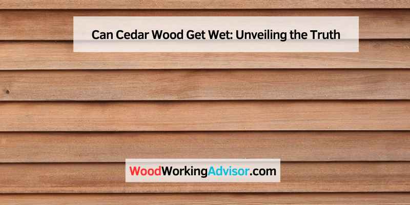 Can Cedar Wood Get Wet