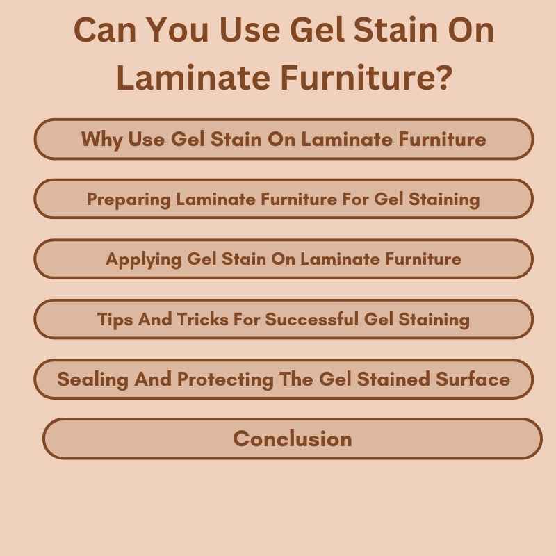 Can You Use Gel Stain On Laminate Furniture