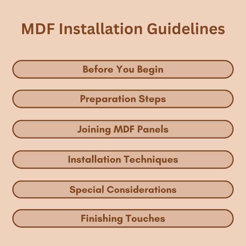 MDF Installation Guidelines