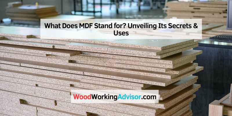 What Does MDF Stand for