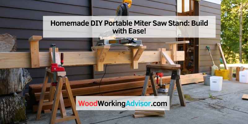 Homemade DIY Portable Miter Saw Stand