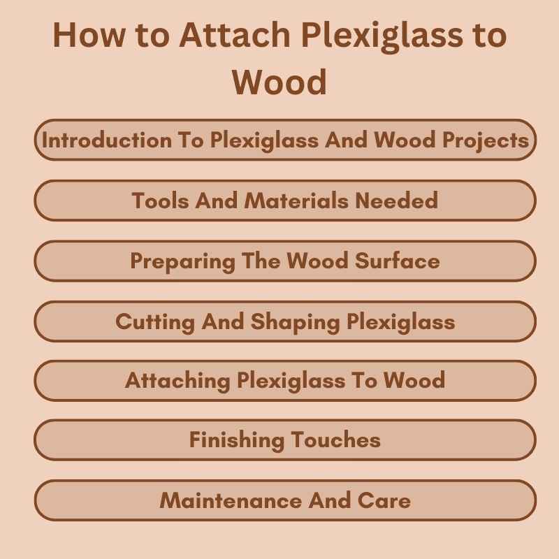 How to Attach Plexiglass to Wood