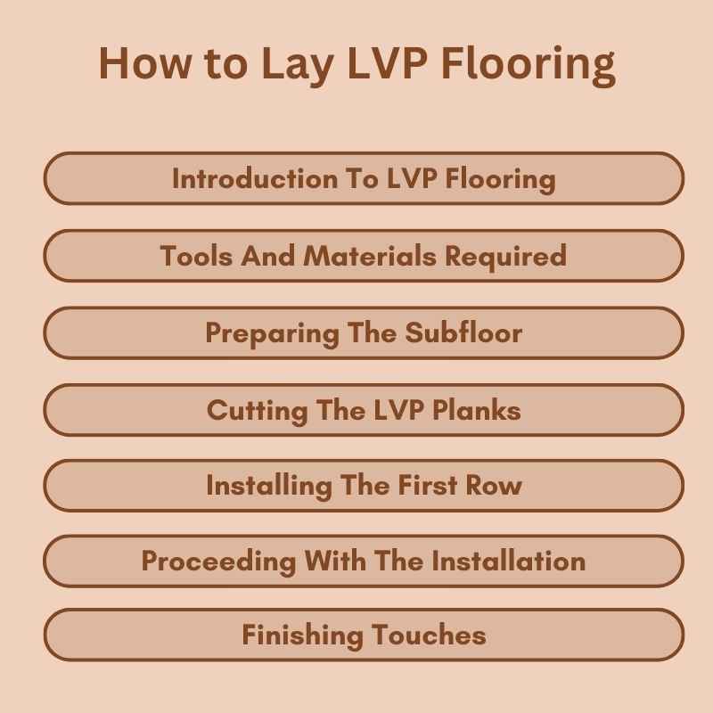 How to Lay LVP Flooring 