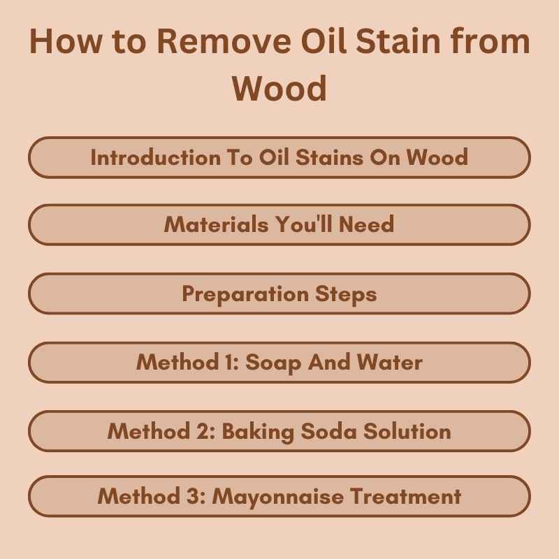 How to Remove Oil Stain from Wood