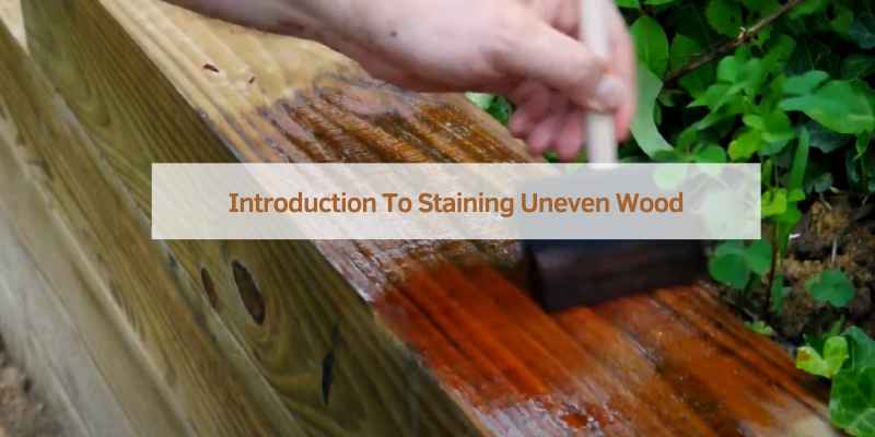 Introduction To Staining Uneven Wood