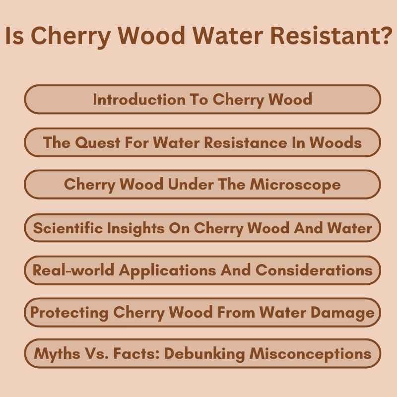 Is Cherry Wood Water Resistant
