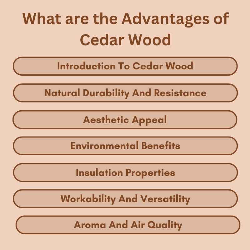 What are the Advantages of Cedar Wood