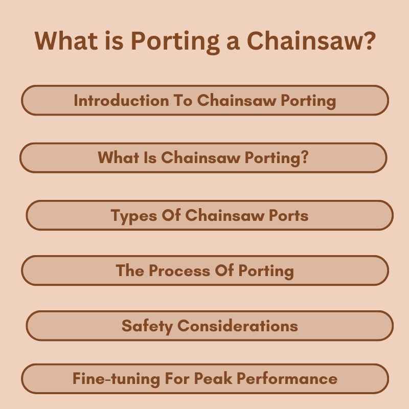 What is Porting a Chainsaw