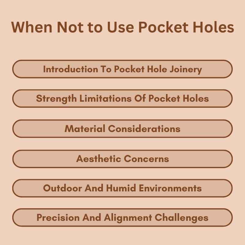 When Not to Use Pocket Holes