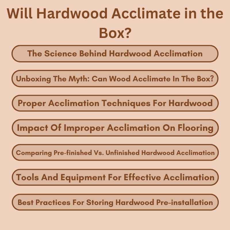 Will Hardwood Acclimate in the Box